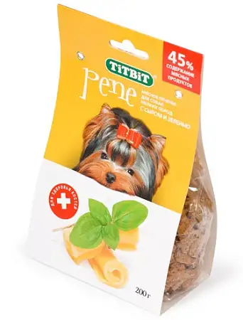 Купить titbit лакомство для собак печенье "пене" с сыром и зеленью