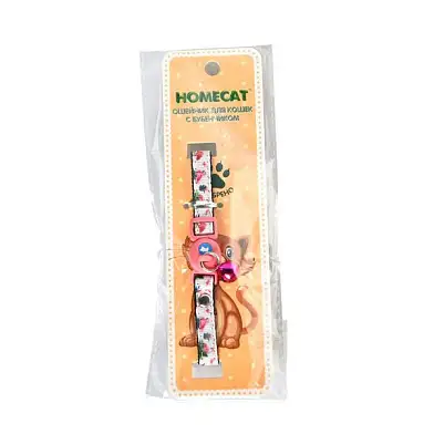 Homecat Фламинго  ошейник для кошек с бубенчиком